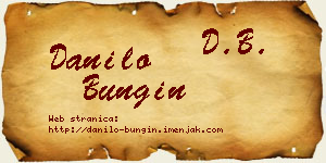 Danilo Bungin vizit kartica